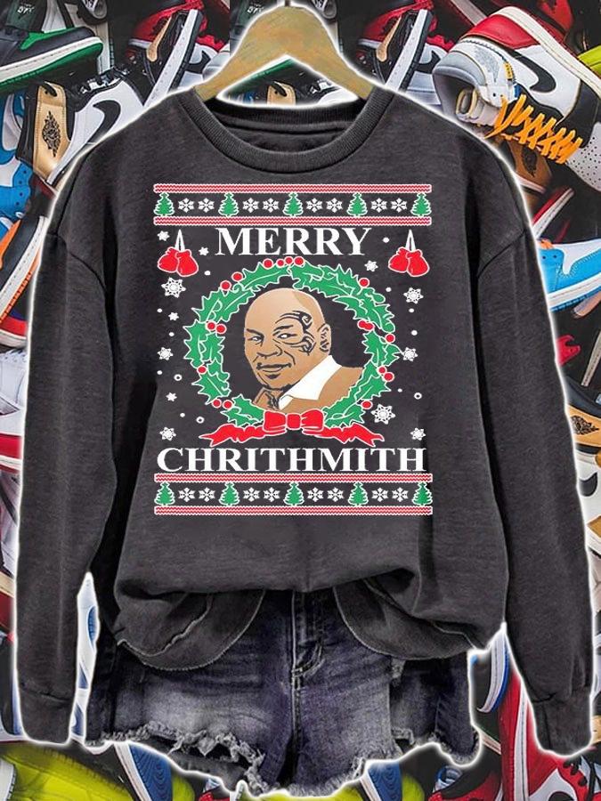 Mike Tyson Merry Chrithmith Ugly Christmas T-Shirt