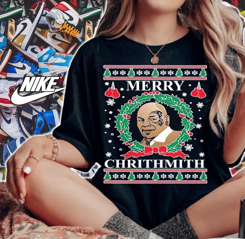Mike Tyson Merry Chrithmith Ugly Christmas T-Shirt
