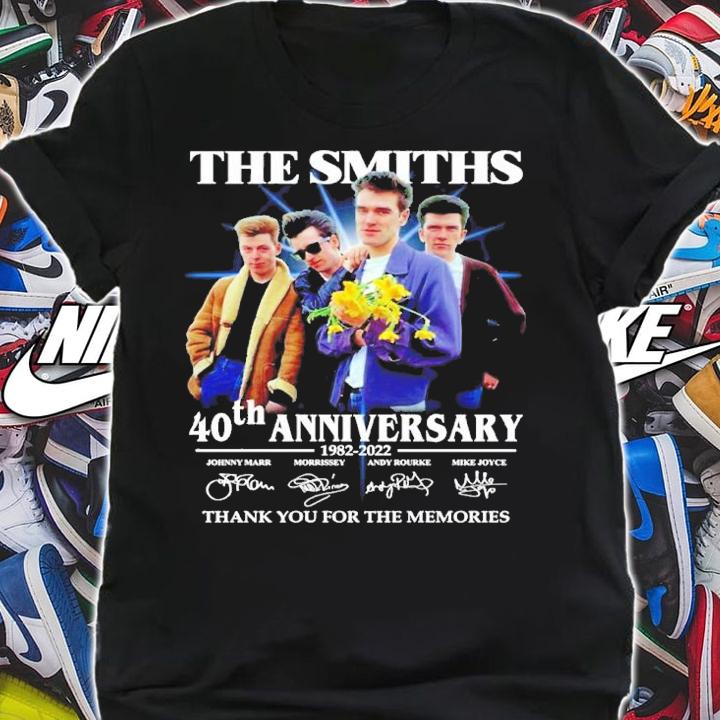 Official The Smiths 40th Anniversary 1982-2022 Signatures Thank You For The Memories Shirt shirt
