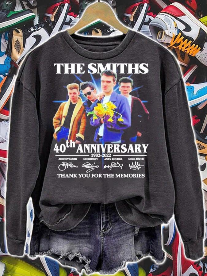 Official The Smiths 40th Anniversary 1982-2022 Signatures Thank You For The Memories Shirt sweatshirt