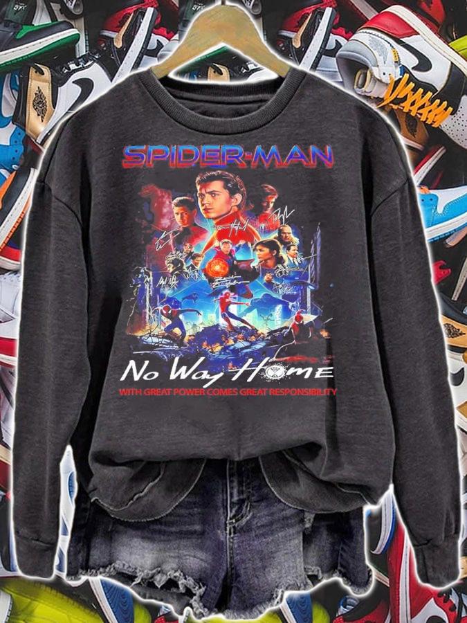 Spider-Man No Way Home With Great Power Comes Great Responsibility Signatures Shirt sweatshirt