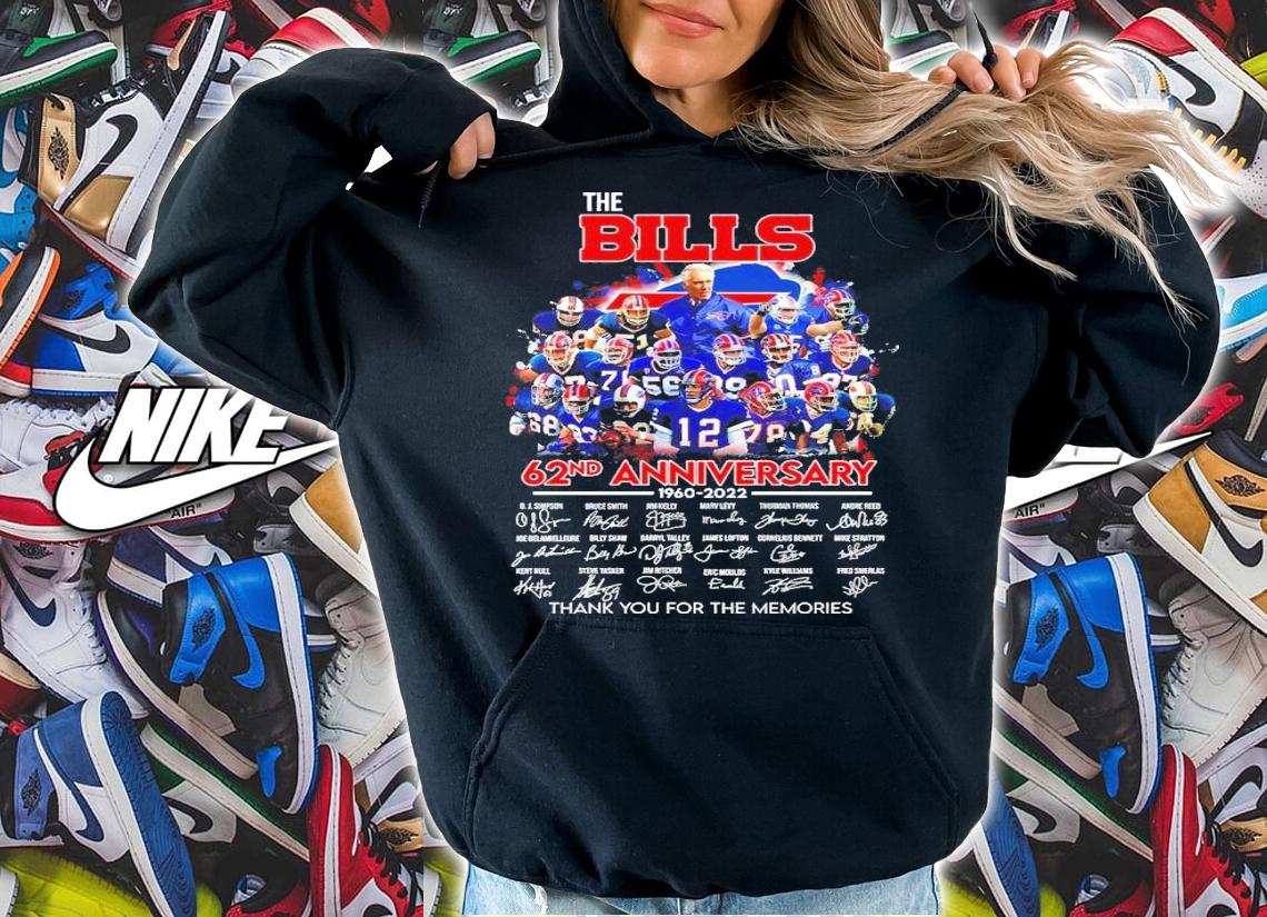 The Bills 62nd Anniversary 1960-2022 Signatures Thank You For The Memories Shirt