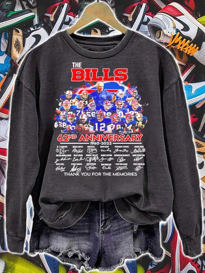 The Bills 62nd Anniversary 1960-2022 Signatures Thank You For The Memories Shirt