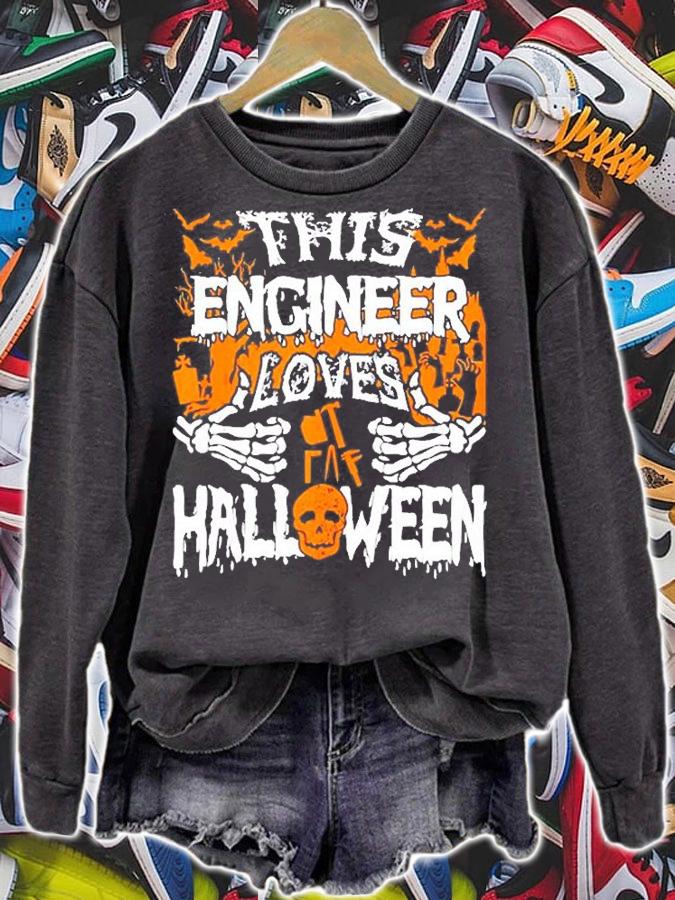 This Engineer Loves Halloween Funny Engineering Techie T-Shir t-shirt