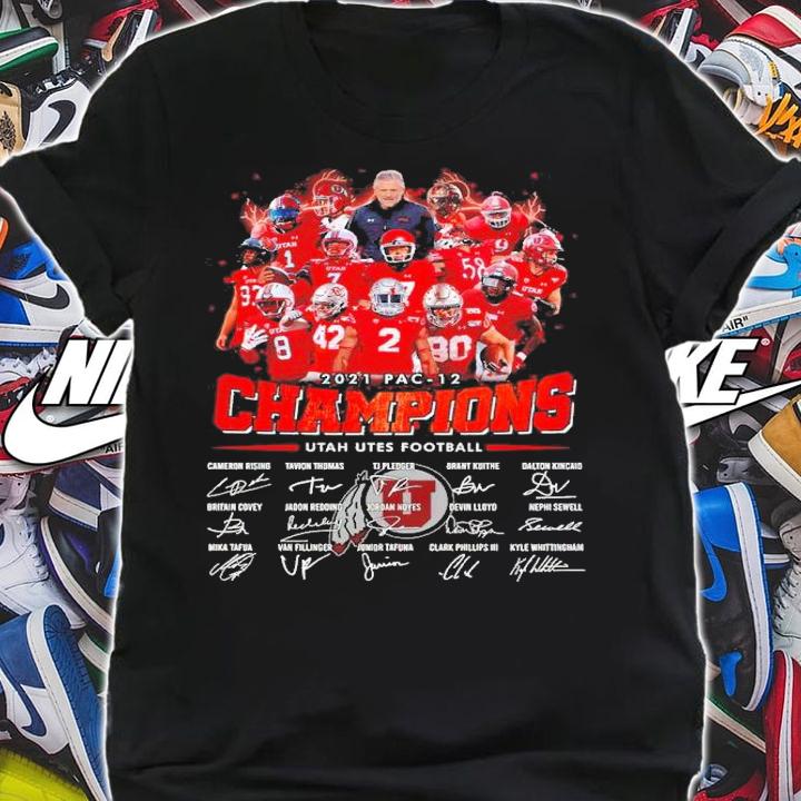 Utah Utes Football 2021 PAC-12 Champions Signatures Shirt shirt