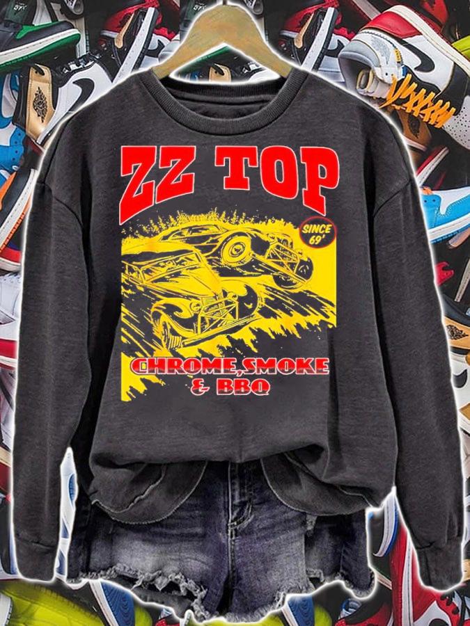 ZZ Top Chrome Smoke And BBQ Shirt sweatshirt