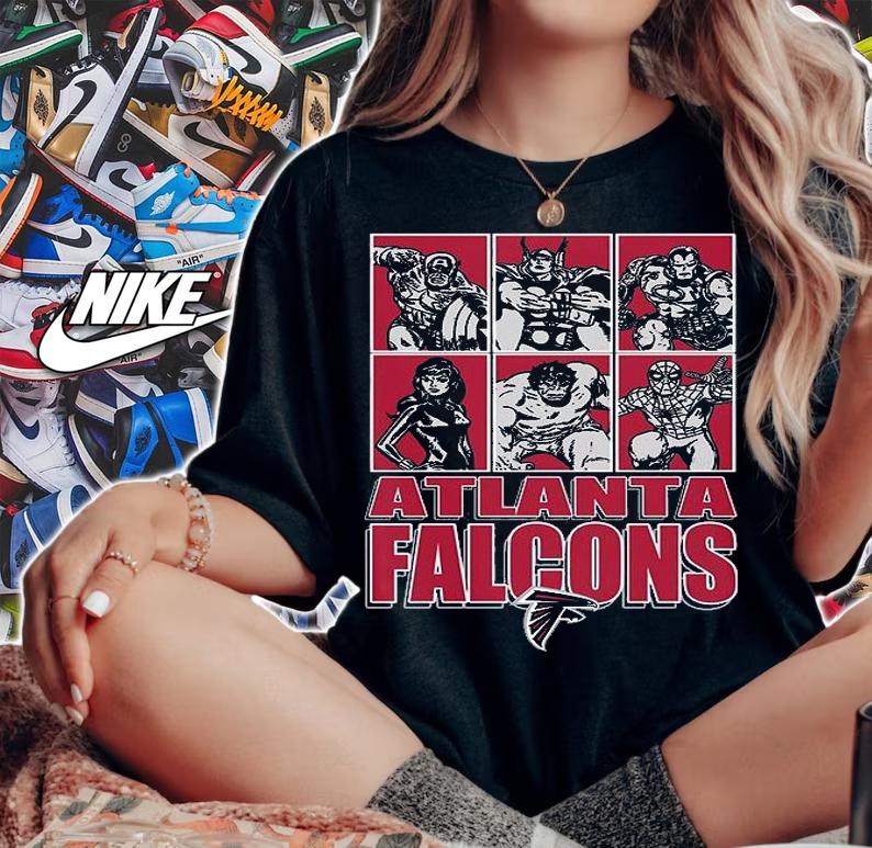 Atlanta Falcons Disney Marvel Avengers Line-Up shirt woman shirt