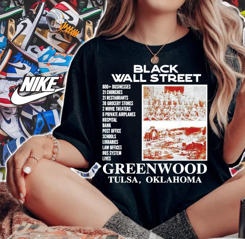 Black wall street greenwood Tulsa Oklahoma shirt