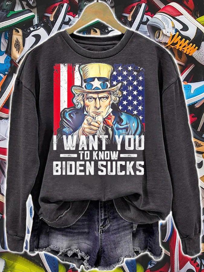 I Want You To Know Biden Sucks T-Shirt sweatshirt