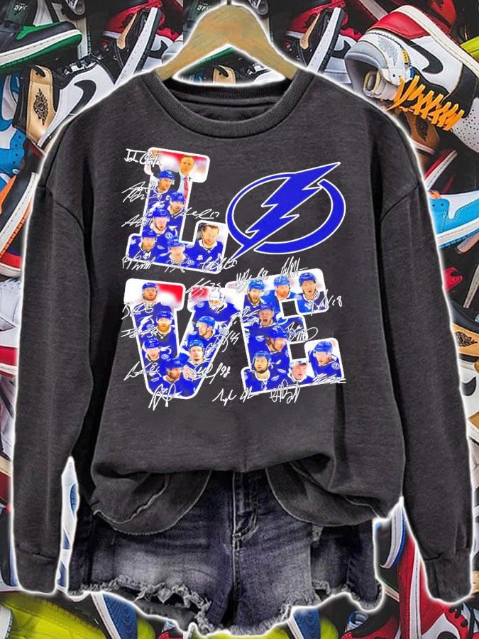 Love Tampa Bay Lightning signatures all team shirt