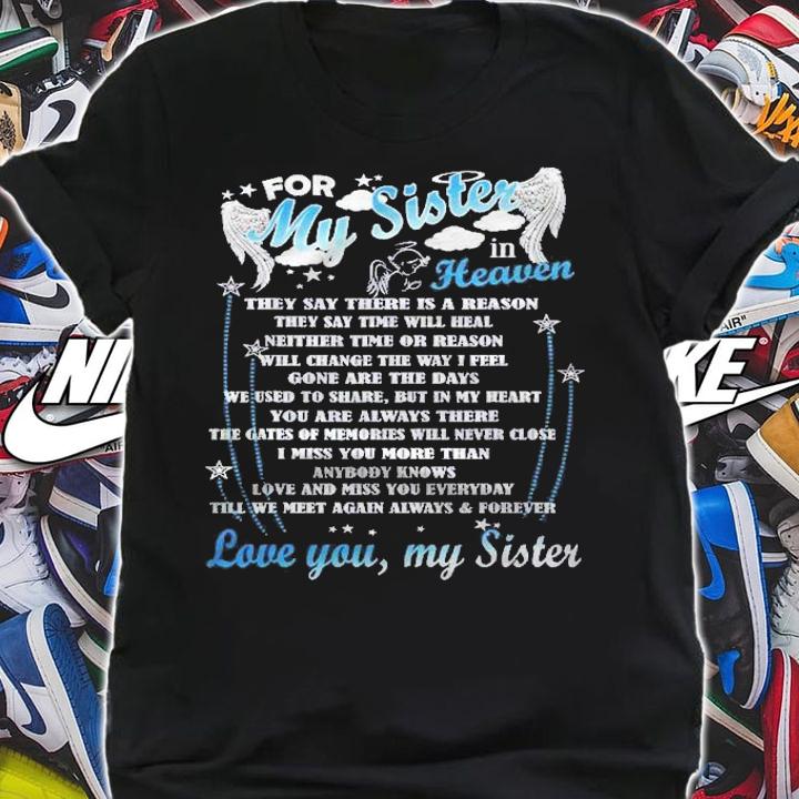 Memorial My Sister For My Sister In Heaven shirt