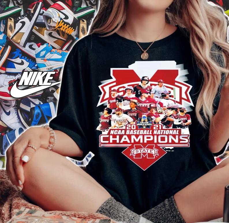 Mississippi State Bulldogs 2021 NCAA baseball National Champions shirt