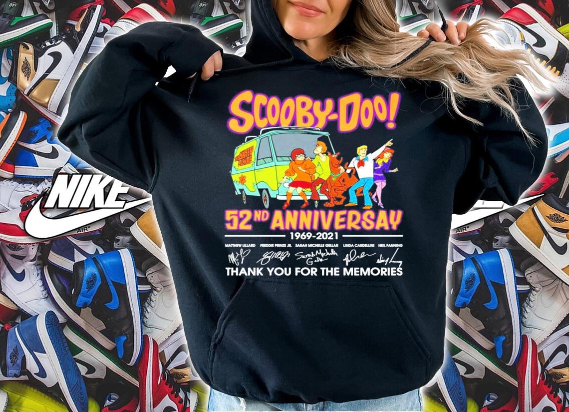 Scooby Doo 52nd anniversary 1969-2021 signatures shirt