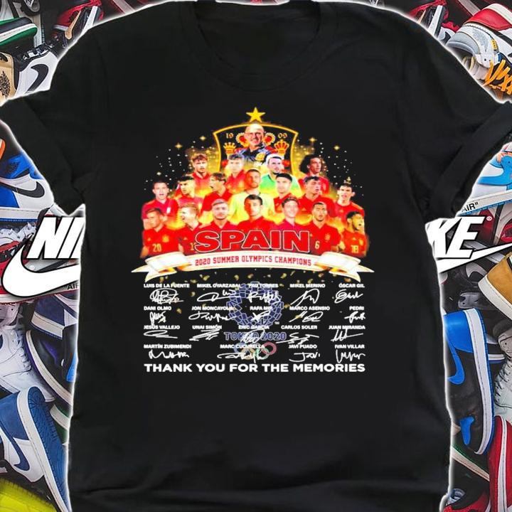 Spain 2020 Summer Olympic Champions signatures shirt
