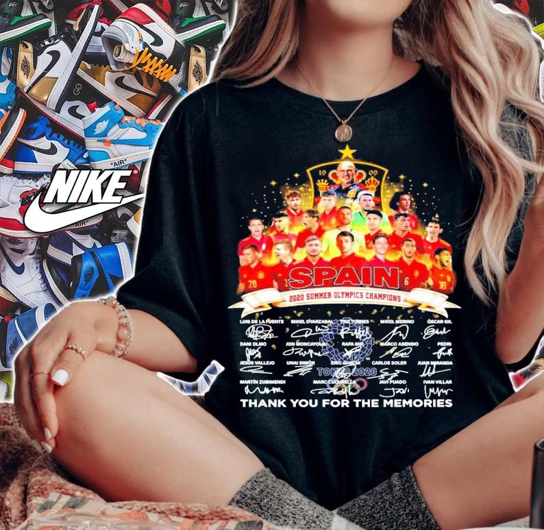 Spain 2020 Summer Olympic Champions signatures shirt