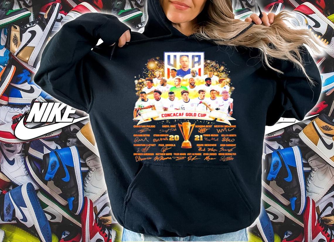 USA Concacaf Gold Cup Champions all team signatures t-shirt