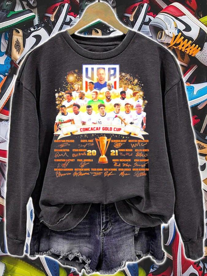 USA Concacaf Gold Cup Champions all team signatures t-shirt