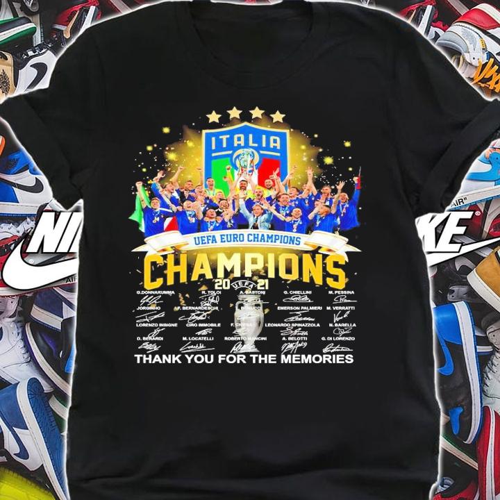 Win Italia Champions 2021 signatures shirt shirt