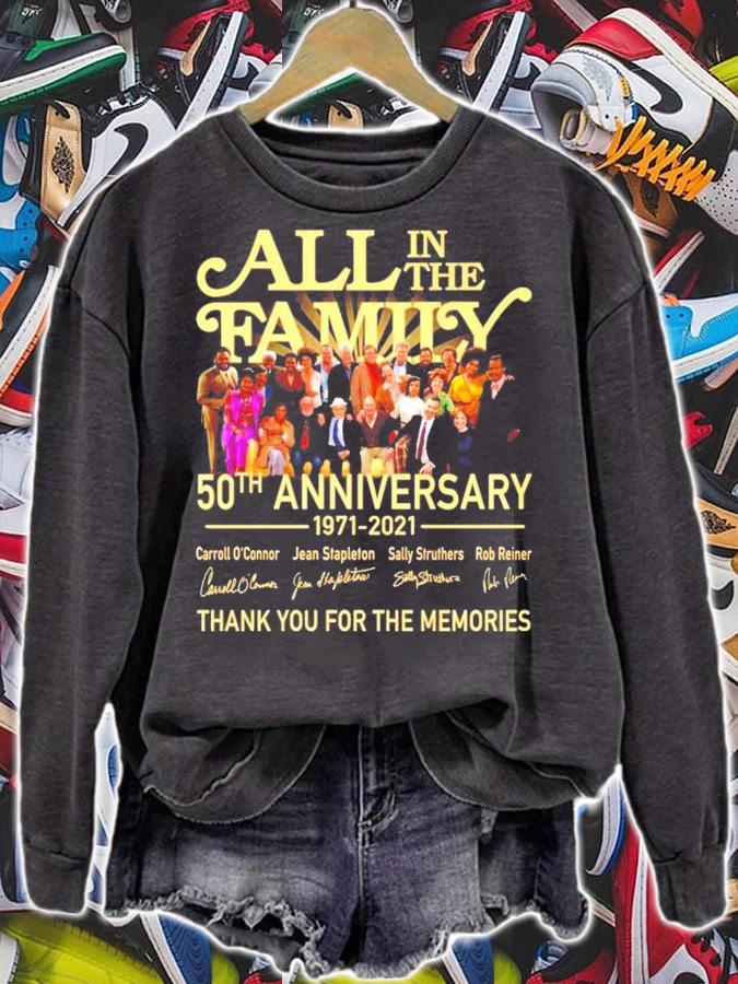 All in the Family 50th anniversary 1971-2021 thank you for the memories t-shirt sweatshirt