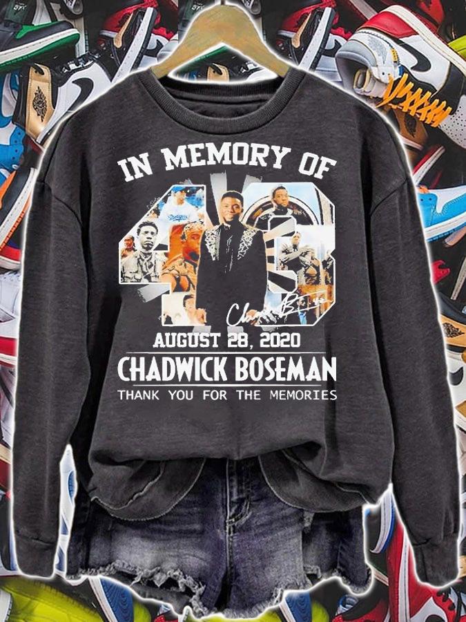 In memory of August 28 2020 Chadwick Boseman thank You for the memories T-shirt sweatshirt