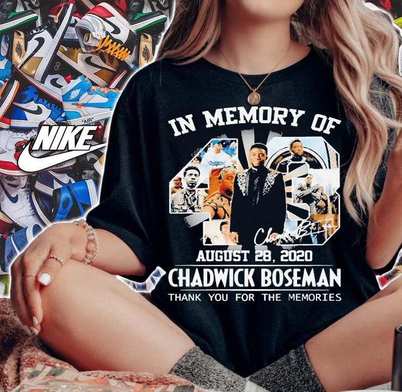 In memory of August 28 2020 Chadwick Boseman thank You for the memories T-shirt woman shirt