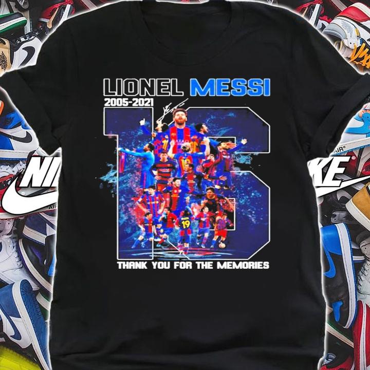 Lionel Messi 2005-2021 thank you for the memories signature shirt shirt