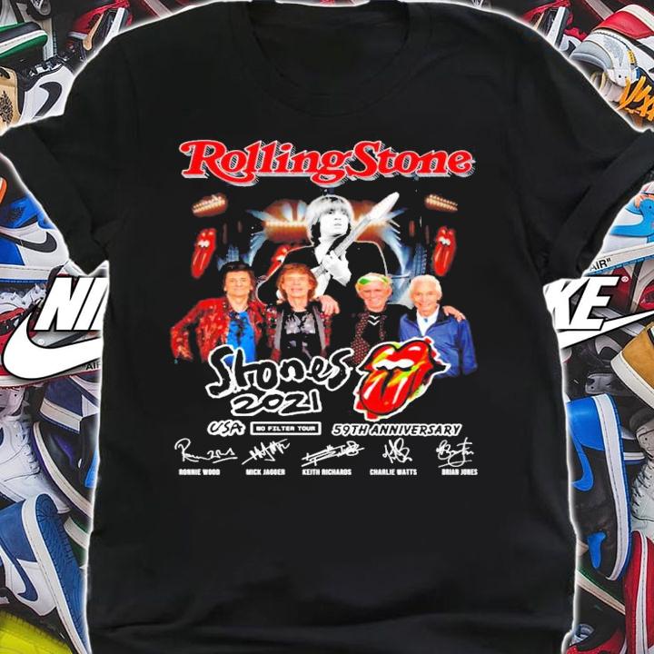 Rolling Stone 2021 USA 59th anniversary signatures shirt shirt