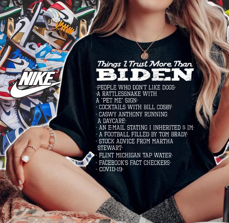 Things I Trust More Than Biden Vintage T-Shirt woman shirt