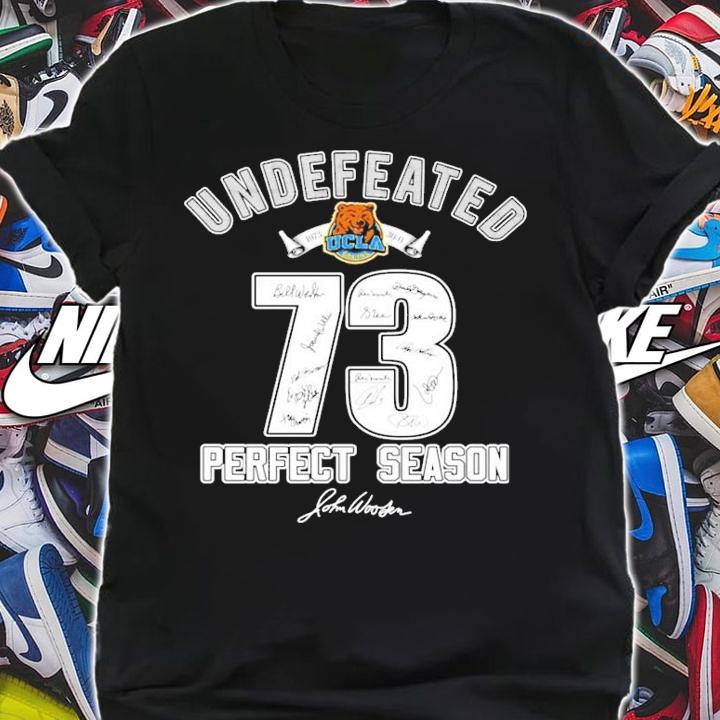 Undefeated UCLA Bruins 73 perfect season signature t-shirt shirt