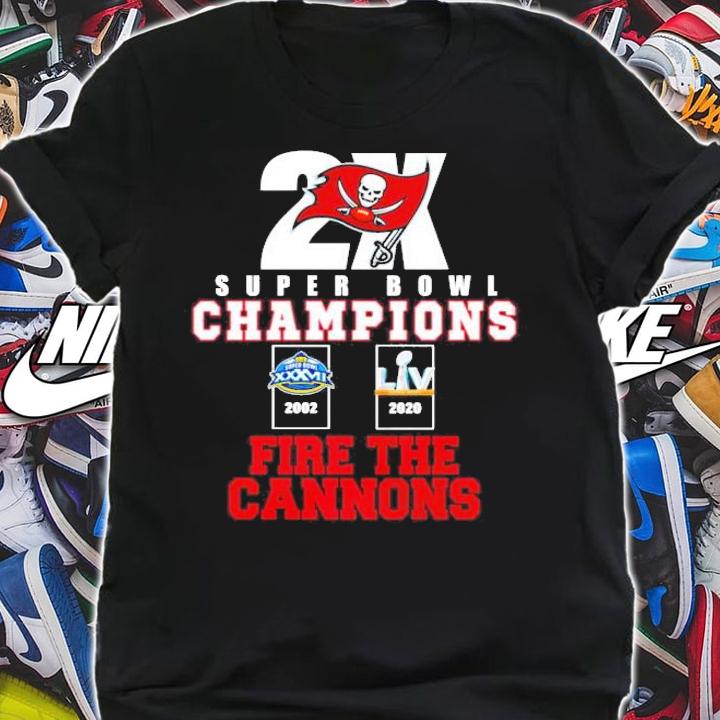 2X Super Bowl Champions fire the Cannons Tampa Bay Buccaneers shirt shirt