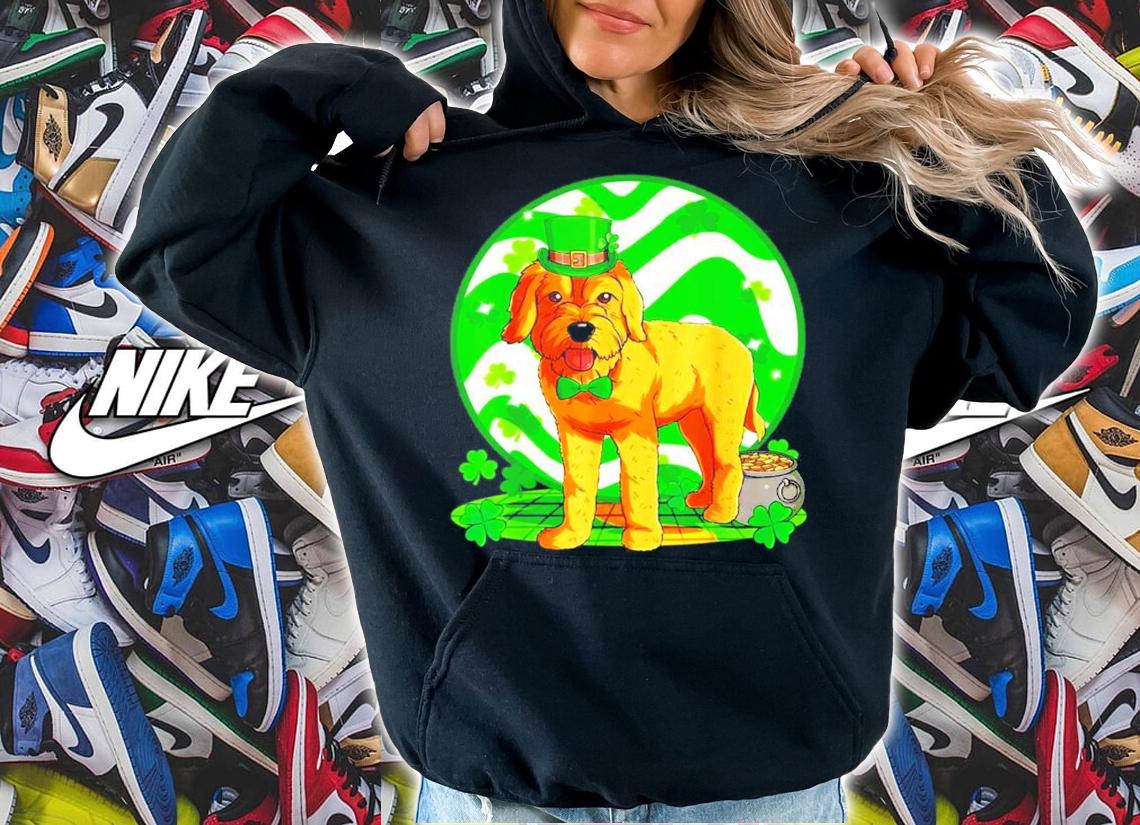 Goldendoodle dog St.Patrick's Day Leprechaun shirt hoodie