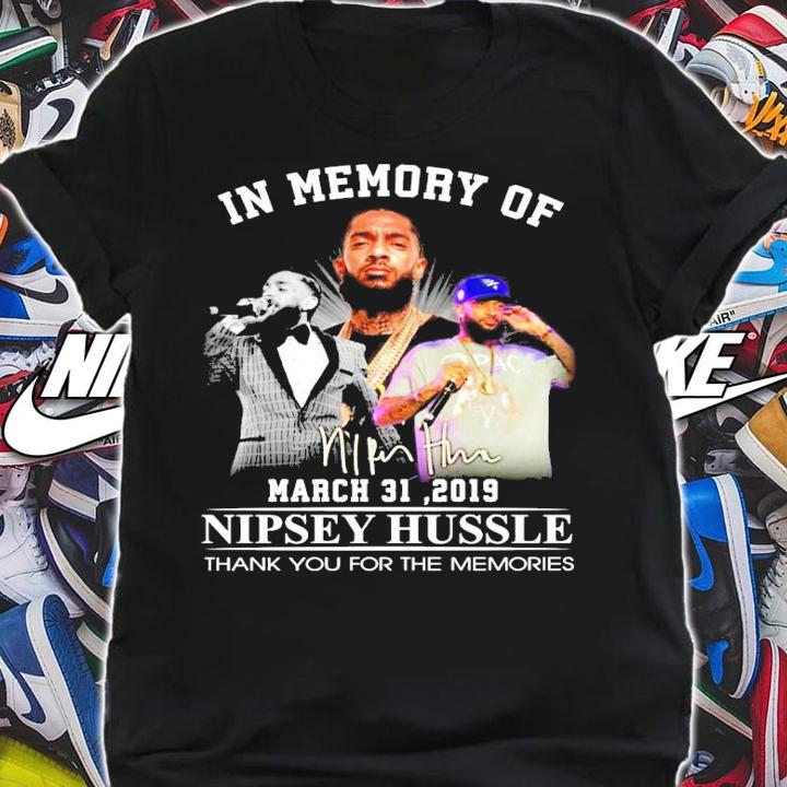 In memory of Nipsey Hussle thank you for the memories signature shirt shirt