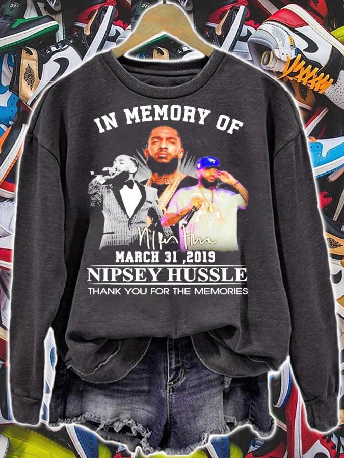 In memory of Nipsey Hussle thank you for the memories signature shirt sweatshirt