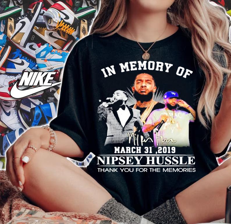 In memory of Nipsey Hussle thank you for the memories signature shirt woman shirt