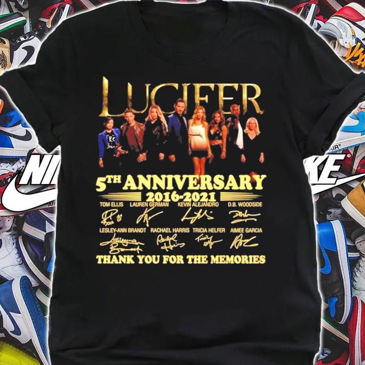 Lucifer 5th anniversary 2016-2021 thank you for the memories shirt shirt