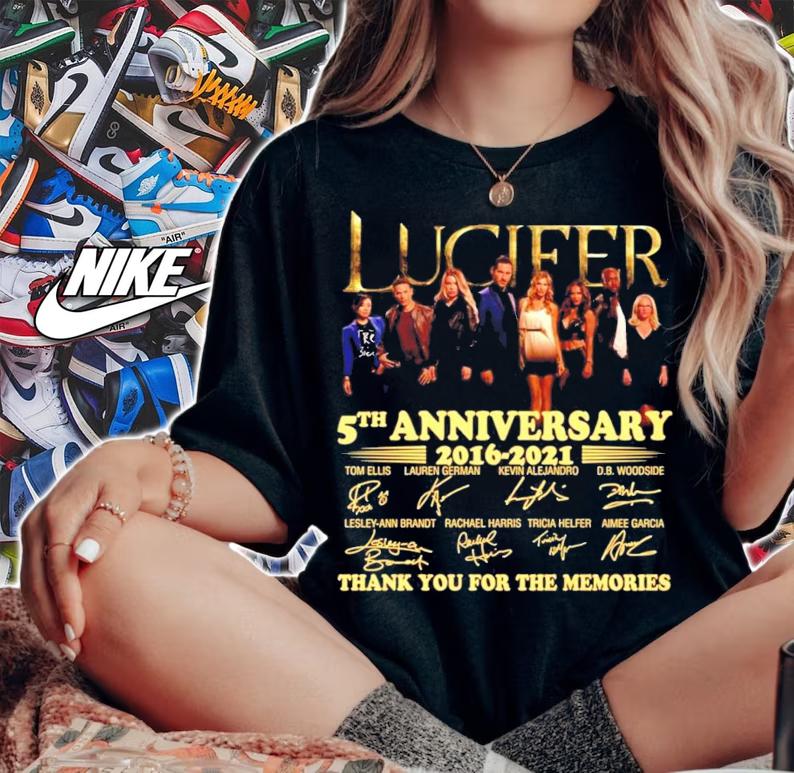 Lucifer 5th anniversary 2016-2021 thank you for the memories shirt woman shirt