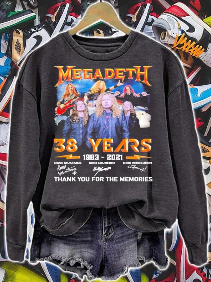 Megadeth 38th years 1983 2021 signatures shirt