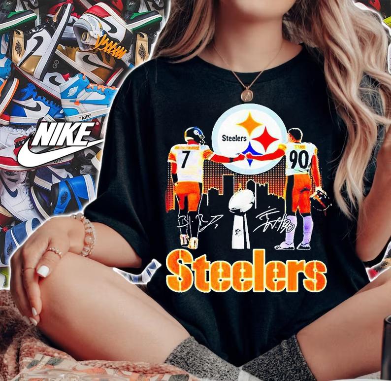 Pittsburgh Steelers Ben Roethlisberger and T. J. Watt signatures T-shirt woman shirt