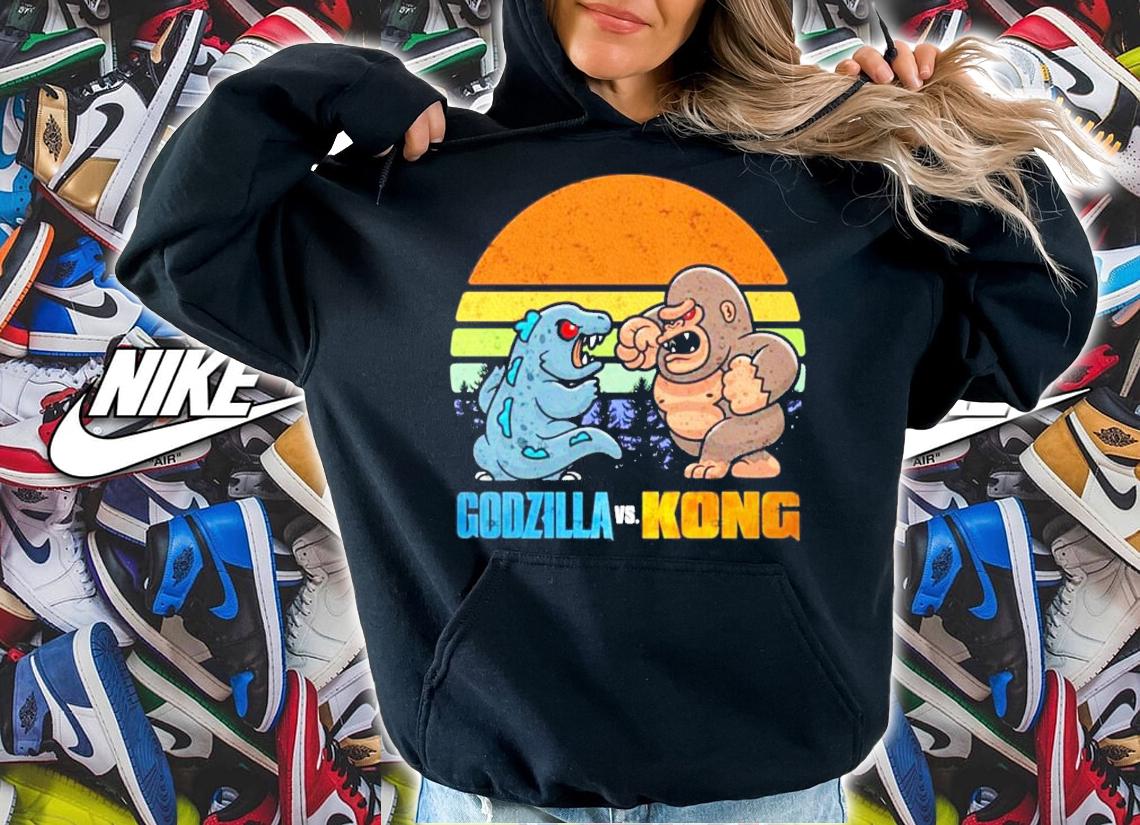 Godzilla vs. Kong chibi vintage shirt hoodie