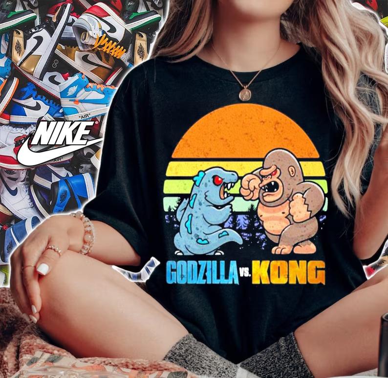 Godzilla vs. Kong chibi vintage shirt woman shirt