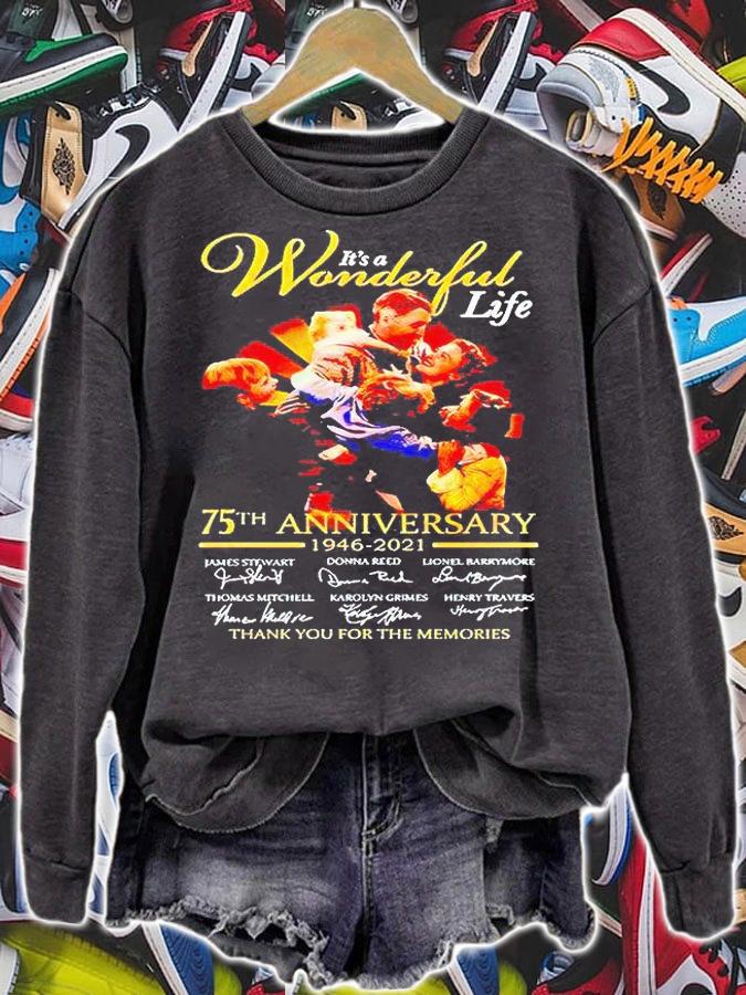 It's a Wonderful Life 75th anniversary 1946-2021 thank You for the memories signatures T-shirt