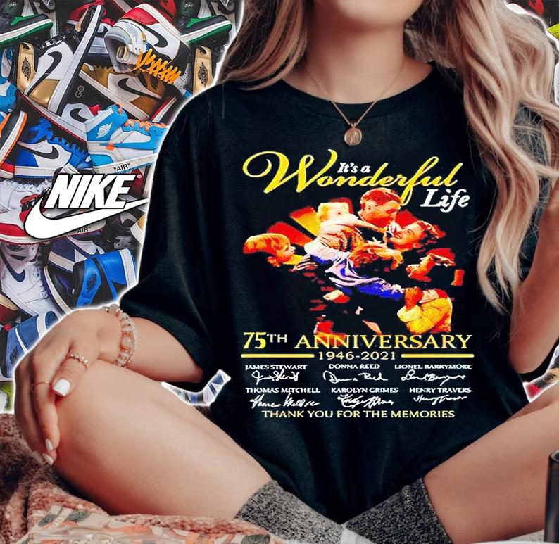 It's a Wonderful Life 75th anniversary 1946-2021 thank You for the memories signatures T-shirt