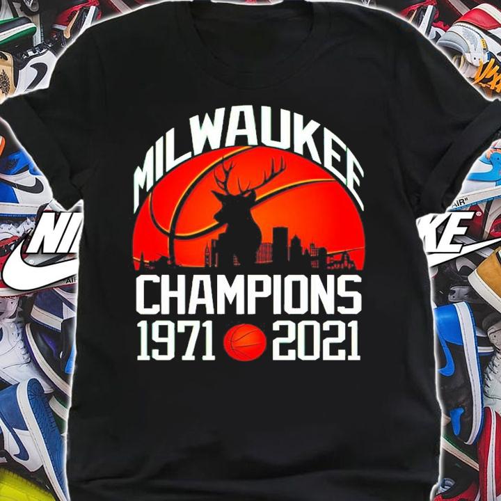 Milwaukee basketball Champions 1971-2021 shirt