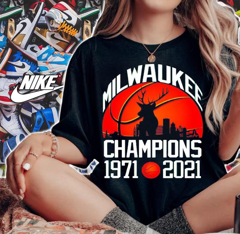 Milwaukee basketball Champions 1971-2021 shirt
