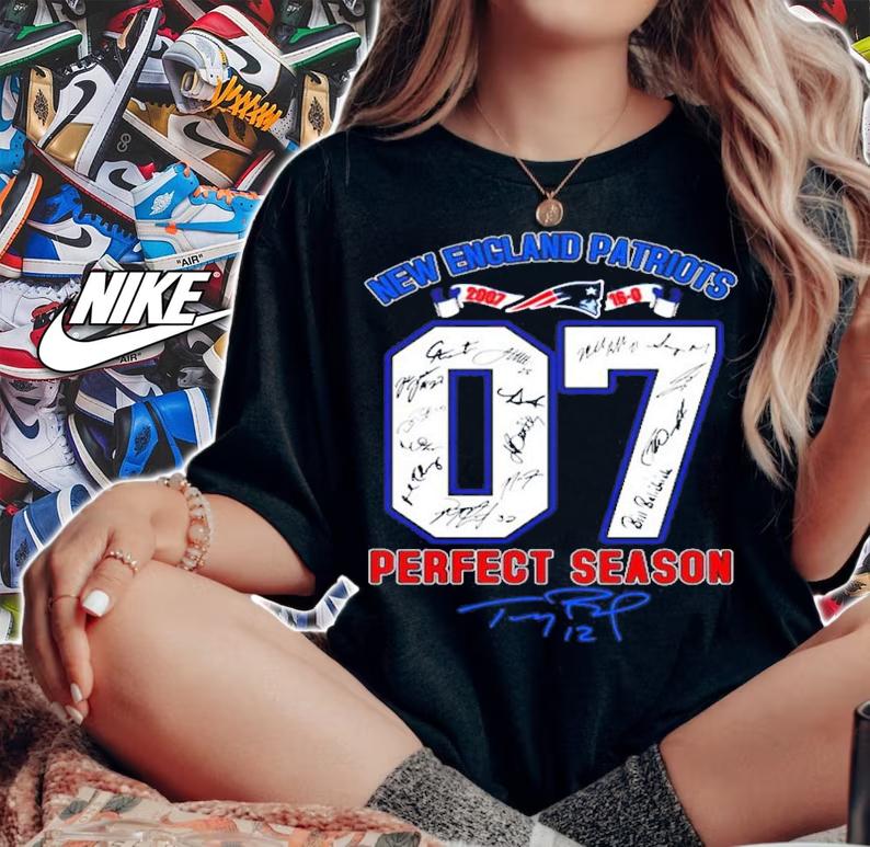 New England Patriots 2007 16-0 Perfect Season shirt woman shirt