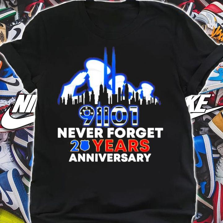 Police Never Forget 9-11 20th Anniversary shirt