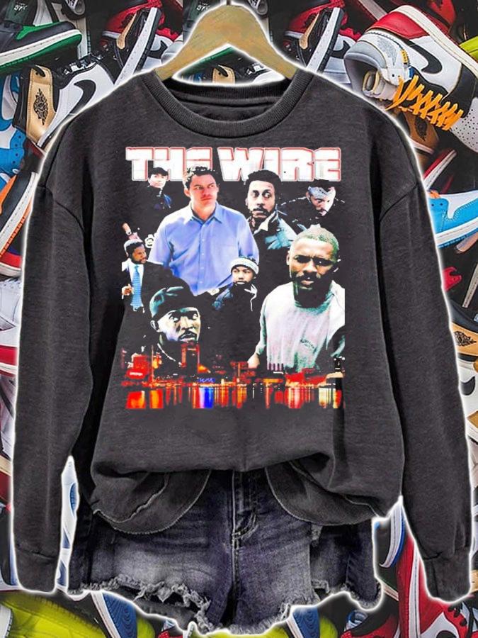 The Wire Baltimore Skyline Collage Shirt sweatshirt