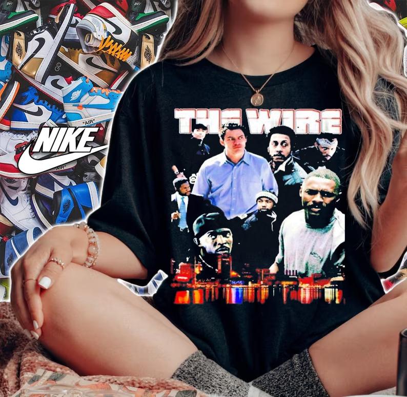 The Wire Baltimore Skyline Collage Shirt woman shirt