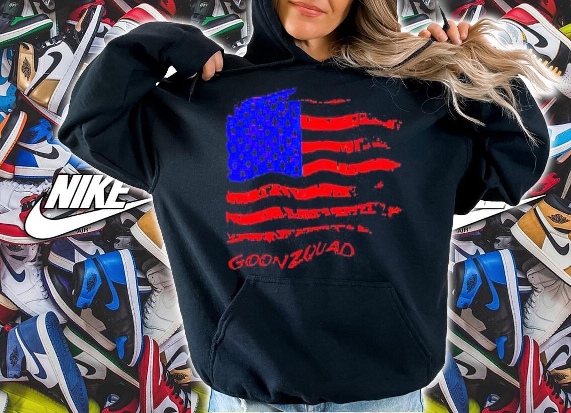 Goonzquad USA flag T-shirt hoodie
