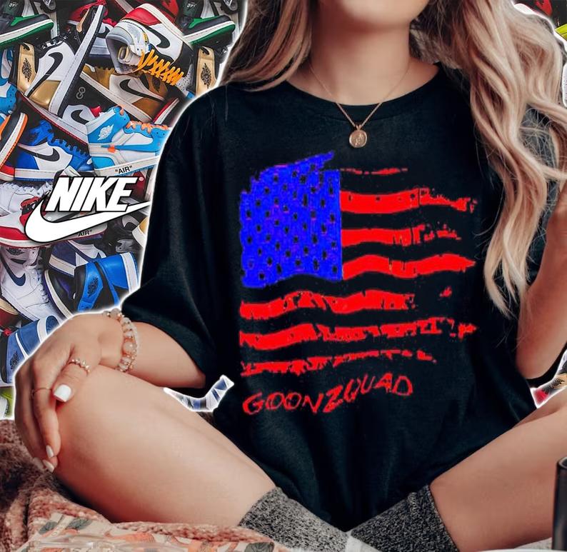 Goonzquad USA flag T-shirt woman shirt